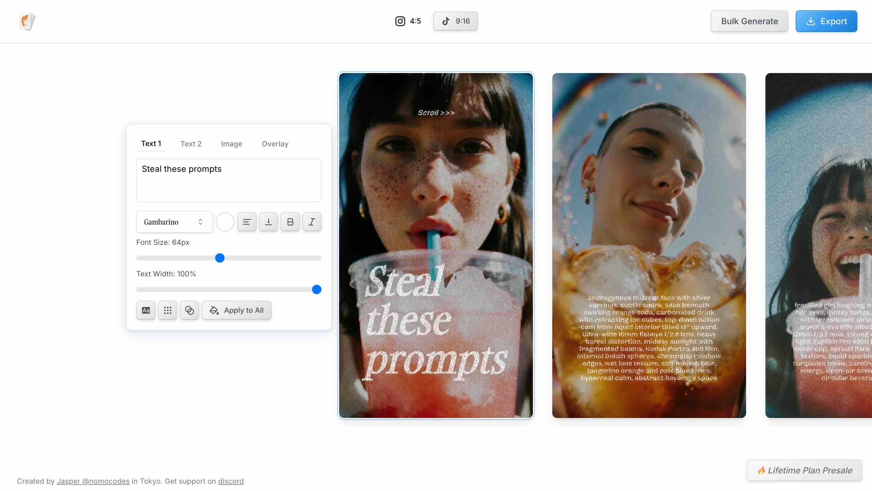 Hero carousel preview